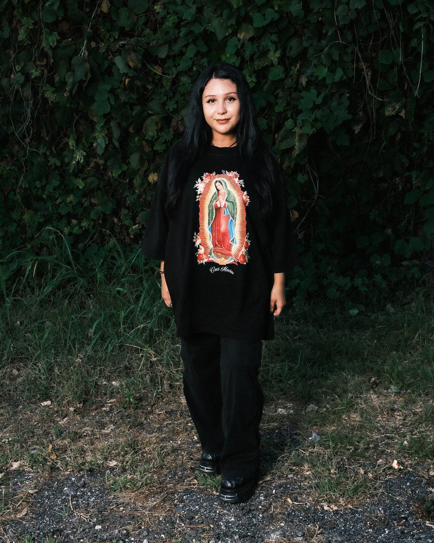 Virgen Mary T-Shirt Black